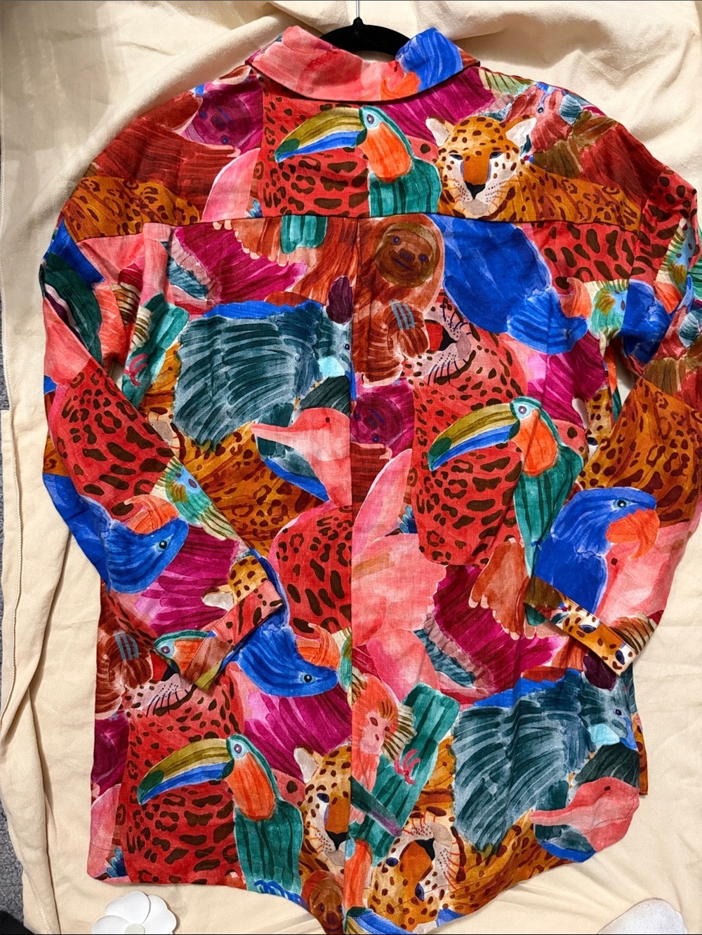 Farm Rio Multicolored Animal Collage Romper - Picture 4 of 4